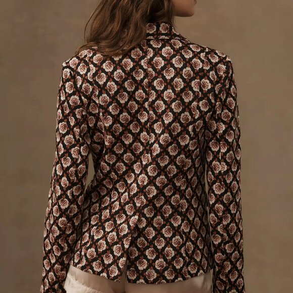 Maeve by Anthropologie | Rose Knit Collegiate Blazer - Picture 2 of 8